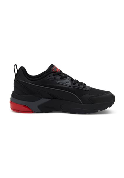 Puma black athletic sneakers red sole